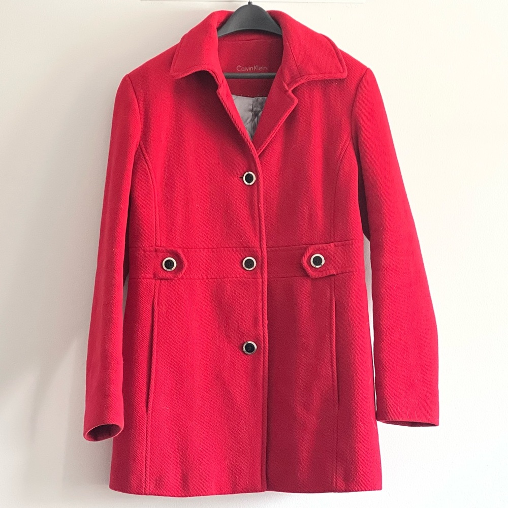 Calvin Klein Red Winter Jacket. Small. - image 1